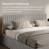 Home Collective Polsterbett 140x200 160x200 180x200 200x200 cm Doppelbett Bett mit einer Matratze Ihrer Wahl, mit verstellbarem Lattenrost & Stauraum | VARDO-Stoff