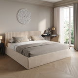 Home Collective Polsterbett 140x200 160x200 180x200 200x200 cm Doppelbett Bett mit einer Matratze Ihrer Wahl, mit verstellbarem Lattenrost & Stauraum | VARDO-Stoff