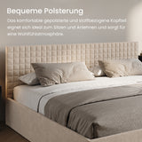 Home Collective Polsterbett 140x200 160x200 180x200 200x200 cm Doppelbett Bett mit einer Matratze Ihrer Wahl, mit verstellbarem Lattenrost & Stauraum | VARDO-Stoff