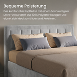 Home Collective Boxspringbett 160x200 180x200 200x200 Bett Doppelbett Polsterbett Bonnell H2 oder Kaltschaum H3 Matratze gepolstertes Kopfteil | Microvelours