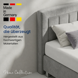 Home Collective Boxspringbett 160x200 180x200 200x200 Bett Doppelbett Polsterbett Bonnell H2 oder Kaltschaum H3 Matratze gepolstertes Kopfteil | Microvelours