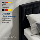 Home Collective Boxspringbett 160x200 180x200 200x200 Bett Doppelbett Polsterbett Bonnell H2 oder Kaltschaum H3 Matratze gepolstertes Kopfteil | Microvelours