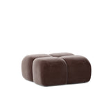 Home Collective Ecksofa Couch Sofa Wohnlandschaft Wohnzimmer 305x210 cm | weicher Stoff & Wellenfederung | verstellbare Kopfstützen | Ottomane links/rechts montierbar | Hocker wahlweise