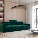 Home Collective Ecksofa Couch Sofa Wohnlandschaft Wohnzimmer 305x210 cm | weicher Stoff & Wellenfederung | verstellbare Kopfstützen | Ottomane links/rechts montierbar | Hocker wahlweise