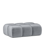 Home Collective Ecksofa Couch Sofa Wohnlandschaft Wohnzimmer 305x210 cm | weicher Stoff & Wellenfederung | verstellbare Kopfstützen | Ottomane links/rechts montierbar | Hocker wahlweise