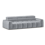 Home Collective Ecksofa Couch Sofa Wohnlandschaft Wohnzimmer 305x210 cm | weicher Stoff & Wellenfederung | verstellbare Kopfstützen | Ottomane links/rechts montierbar | Hocker wahlweise