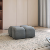 Home Collective Ecksofa Couch Sofa Wohnlandschaft Wohnzimmer 305x210 cm | weicher Stoff & Wellenfederung | verstellbare Kopfstützen | Ottomane links/rechts montierbar | Hocker wahlweise