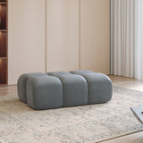 Home Collective Ecksofa Couch Sofa Wohnlandschaft Wohnzimmer 305x210 cm | weicher Stoff & Wellenfederung | verstellbare Kopfstützen | Ottomane links/rechts montierbar | Hocker wahlweise