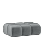 Home Collective Ecksofa Couch Sofa Wohnlandschaft Wohnzimmer 305x210 cm | weicher Stoff & Wellenfederung | verstellbare Kopfstützen | Ottomane links/rechts montierbar | Hocker wahlweise