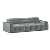 Home Collective Ecksofa Couch Sofa Wohnlandschaft Wohnzimmer 305x210 cm | weicher Stoff & Wellenfederung | verstellbare Kopfstützen | Ottomane links/rechts montierbar | Hocker wahlweise
