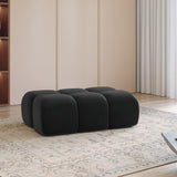 Home Collective Ecksofa Couch Sofa Wohnlandschaft Wohnzimmer 305x210 cm | weicher Stoff & Wellenfederung | verstellbare Kopfstützen | Ottomane links/rechts montierbar | Hocker wahlweise