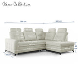 Home Collective Ecksofa Sofa Couch Wohnlandschaft ausziehbar inkl. Bettkasten Schlafsofa Gästebett 250x200 cm L-Form | weicher Stoff & Bonnell-Federkern | verstellbare Kopfstützen