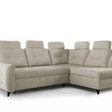 Home Collective Ecksofa Sofa Couch Wohnlandschaft ausziehbar inkl. Bettkasten Schlafsofa Gästebett 250x200 cm L-Form | weicher Stoff & Bonnell-Federkern | verstellbare Kopfstützen