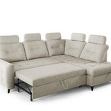 Home Collective Ecksofa Sofa Couch Wohnlandschaft ausziehbar inkl. Bettkasten Schlafsofa Gästebett 250x200 cm L-Form | weicher Stoff & Bonnell-Federkern | verstellbare Kopfstützen