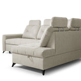 Home Collective Ecksofa Sofa Couch Wohnlandschaft ausziehbar inkl. Bettkasten Schlafsofa Gästebett 250x200 cm L-Form | weicher Stoff & Bonnell-Federkern | verstellbare Kopfstützen