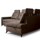 Home Collective Ecksofa Sofa Couch Wohnlandschaft ausziehbar inkl. Bettkasten Schlafsofa Gästebett 250x200 cm L-Form | weicher Stoff & Bonnell-Federkern | verstellbare Kopfstützen