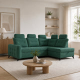 Home Collective Ecksofa Sofa Couch Wohnlandschaft ausziehbar inkl. Bettkasten Schlafsofa Gästebett 250x200 cm L-Form | weicher Stoff & Bonnell-Federkern | verstellbare Kopfstützen