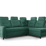 Home Collective Ecksofa Sofa Couch Wohnlandschaft ausziehbar inkl. Bettkasten Schlafsofa Gästebett 250x200 cm L-Form | weicher Stoff & Bonnell-Federkern | verstellbare Kopfstützen