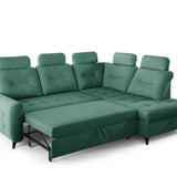Home Collective Ecksofa Sofa Couch Wohnlandschaft ausziehbar inkl. Bettkasten Schlafsofa Gästebett 250x200 cm L-Form | weicher Stoff & Bonnell-Federkern | verstellbare Kopfstützen