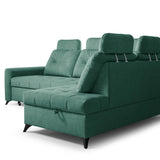Home Collective Ecksofa Sofa Couch Wohnlandschaft ausziehbar inkl. Bettkasten Schlafsofa Gästebett 250x200 cm L-Form | weicher Stoff & Bonnell-Federkern | verstellbare Kopfstützen