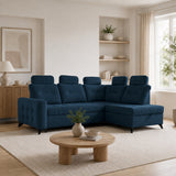 Home Collective Ecksofa Sofa Couch Wohnlandschaft ausziehbar inkl. Bettkasten Schlafsofa Gästebett 250x200 cm L-Form | weicher Stoff & Bonnell-Federkern | verstellbare Kopfstützen