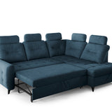 Home Collective Ecksofa Sofa Couch Wohnlandschaft ausziehbar inkl. Bettkasten Schlafsofa Gästebett 250x200 cm L-Form | weicher Stoff & Bonnell-Federkern | verstellbare Kopfstützen