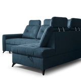 Home Collective Ecksofa Sofa Couch Wohnlandschaft ausziehbar inkl. Bettkasten Schlafsofa Gästebett 250x200 cm L-Form | weicher Stoff & Bonnell-Federkern | verstellbare Kopfstützen