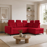 Home Collective Ecksofa Sofa Couch Wohnlandschaft ausziehbar inkl. Bettkasten Schlafsofa Gästebett 250x200 cm L-Form | weicher Stoff & Bonnell-Federkern | verstellbare Kopfstützen