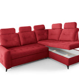 Home Collective Ecksofa Sofa Couch Wohnlandschaft ausziehbar inkl. Bettkasten Schlafsofa Gästebett 250x200 cm L-Form | weicher Stoff & Bonnell-Federkern | verstellbare Kopfstützen
