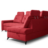 Home Collective Ecksofa Sofa Couch Wohnlandschaft ausziehbar inkl. Bettkasten Schlafsofa Gästebett 250x200 cm L-Form | weicher Stoff & Bonnell-Federkern | verstellbare Kopfstützen