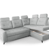 Home Collective Ecksofa Sofa Couch Wohnlandschaft ausziehbar inkl. Bettkasten Schlafsofa Gästebett 250x200 cm L-Form | weicher Stoff & Bonnell-Federkern | verstellbare Kopfstützen