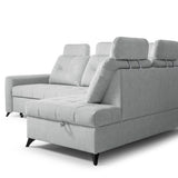 Home Collective Ecksofa Sofa Couch Wohnlandschaft ausziehbar inkl. Bettkasten Schlafsofa Gästebett 250x200 cm L-Form | weicher Stoff & Bonnell-Federkern | verstellbare Kopfstützen