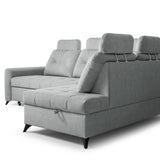 Home Collective Ecksofa Sofa Couch Wohnlandschaft ausziehbar inkl. Bettkasten Schlafsofa Gästebett 250x200 cm L-Form | weicher Stoff & Bonnell-Federkern | verstellbare Kopfstützen
