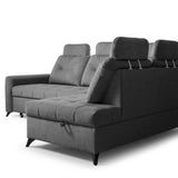 Home Collective Ecksofa Sofa Couch Wohnlandschaft ausziehbar inkl. Bettkasten Schlafsofa Gästebett 250x200 cm L-Form | weicher Stoff & Bonnell-Federkern | verstellbare Kopfstützen