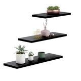 Etagère murale 3 pièces 30 cm, 45 cm et 60 cm de large, étagère murale, étagère flottante blanche pour livres, tableaux, décoration, salon, chambre, salle à manger, couloir 