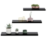 Etagère murale 3 pièces 30 cm, 45 cm et 60 cm de large, étagère murale, étagère flottante blanche pour livres, tableaux, décoration, salon, chambre, salle à manger, couloir 