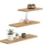 Etagère murale 3 pièces 30 cm, 45 cm et 60 cm de large, étagère murale, étagère flottante blanche pour livres, tableaux, décoration, salon, chambre, salle à manger, couloir 