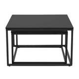 Couchtisch 2er Set 42cm und 36cm hoch, Beistelltisch Loft Design, 2 in 1 Verschachtelung, kratzfeste Oberfläche, Wohnzimmer