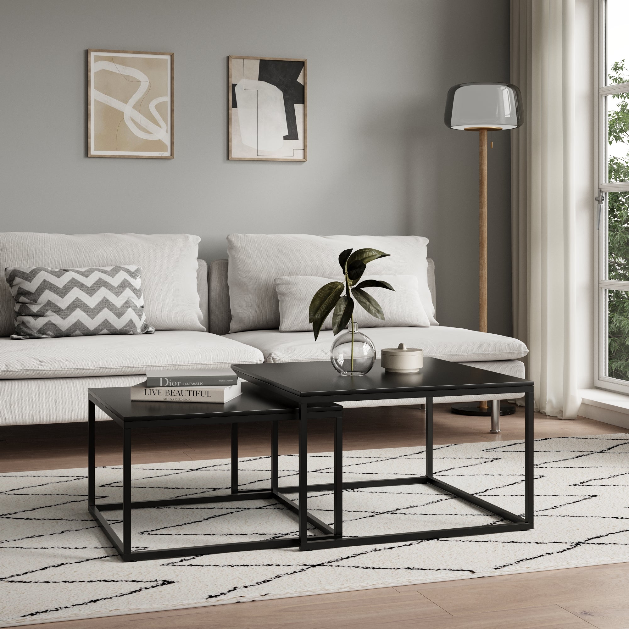 Couchtisch 2er Set 42cm und 36cm hoch, Beistelltisch Loft Design, 2 in – HomeCollectiveBerlin