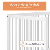 Kids Collective Babybett Kinderbett Beistellbett mit Halbschiene | Modulares Gitterbett Lattenrost 3-fach höhenverstellbar & abnehmbare Sprossen | Baby Bett Holz Kinderzimmer | 60x120 & 70x140 cm