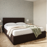 Home Collective Bett Doppelbett Polsterbett Bettgestell mit Lattenrost & Stauraum 120x200 140x200 160x200 180x200 cm mit Bettkasten, Kopfteil mit 3 Paneelen | weicher Samt
