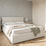 Home Collective Bett Doppelbett Polsterbett Bettgestell mit Lattenrost & Stauraum 120x200 140x200 160x200 180x200 cm mit Bettkasten, Kopfteil mit 3 Paneelen | weicher Samt