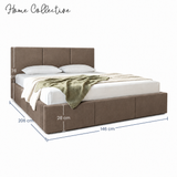 Home Collective Bett Doppelbett Polsterbett Bettgestell mit Lattenrost & Stauraum 120x200 140x200 160x200 180x200 cm mit Bettkasten, Kopfteil mit 3 Paneelen | weicher Samt