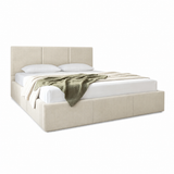 Home Collective Bett Doppelbett Polsterbett Bettgestell mit Lattenrost & Stauraum 120x200 140x200 160x200 180x200 cm mit Bettkasten, Kopfteil mit 3 Paneelen | weicher Samt