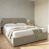 Home Collective Bett Doppelbett Polsterbett Bettgestell mit Lattenrost & Stauraum 120x200 140x200 160x200 180x200 cm mit Bettkasten, Kopfteil mit 3 Paneelen | weicher Samt
