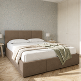 Home Collective Bett Doppelbett Polsterbett Bettgestell mit Lattenrost & Stauraum 120x200 140x200 160x200 180x200 cm mit Bettkasten, Kopfteil mit 3 Paneelen | weicher Samt