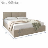 Home Collective Bett Doppelbett Polsterbett Bettgestell mit Lattenrost & Stauraum 120x200 140x200 160x200 180x200 cm mit Bettkasten, Kopfteil mit 3 Paneelen | weicher Samt