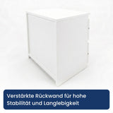 Home Collective Nachttisch Nachtkommode mit 2 Schubladen | Beistelltisch Nachtkonsole Nachtschrank | Schlafzimmer Jugendzimmer Möbel | modernes griffloses Design
