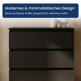 Home Collective Kommode Sideboard mit 3-6 Schubladen | Schubladenkommode Kommodenschrank Anrichte Schrank | Schlafzimmer Jugendzimmer Flur Möbel | modernes griffloses Design