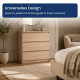 Home Collective Kommode Sideboard mit 3-6 Schubladen | Schubladenkommode Kommodenschrank Anrichte Schrank | Schlafzimmer Jugendzimmer Flur Möbel | modernes griffloses Design